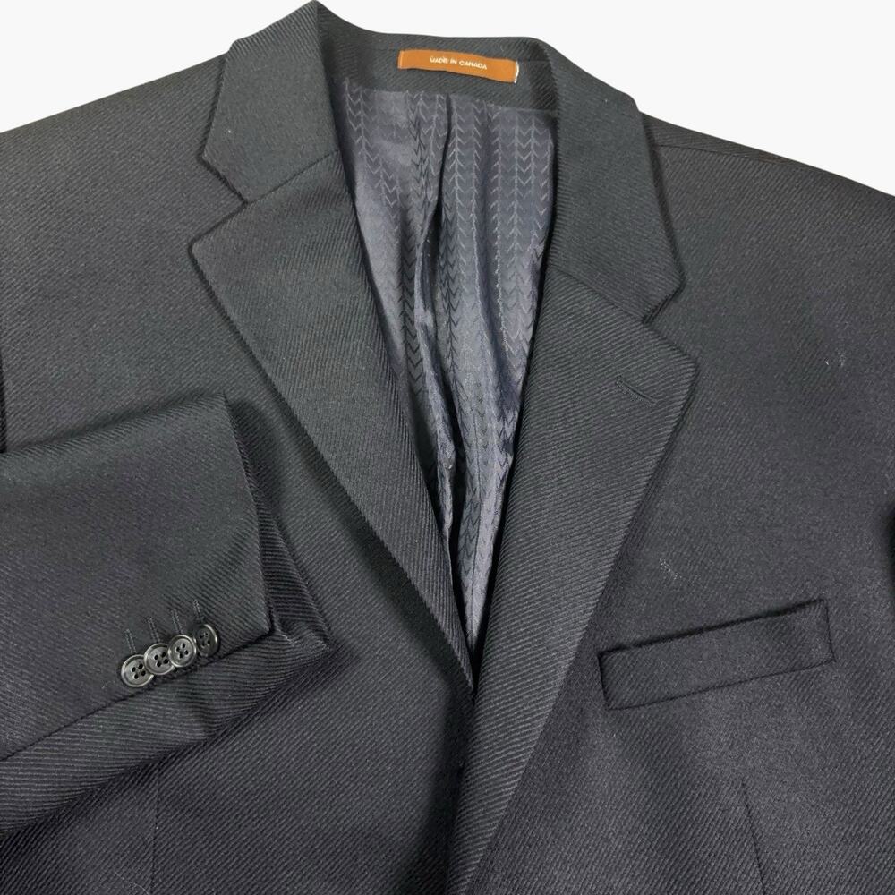 Michael Kors Wool Cashmere Blazer Men 42L Black Sport Jacket Coat Lined